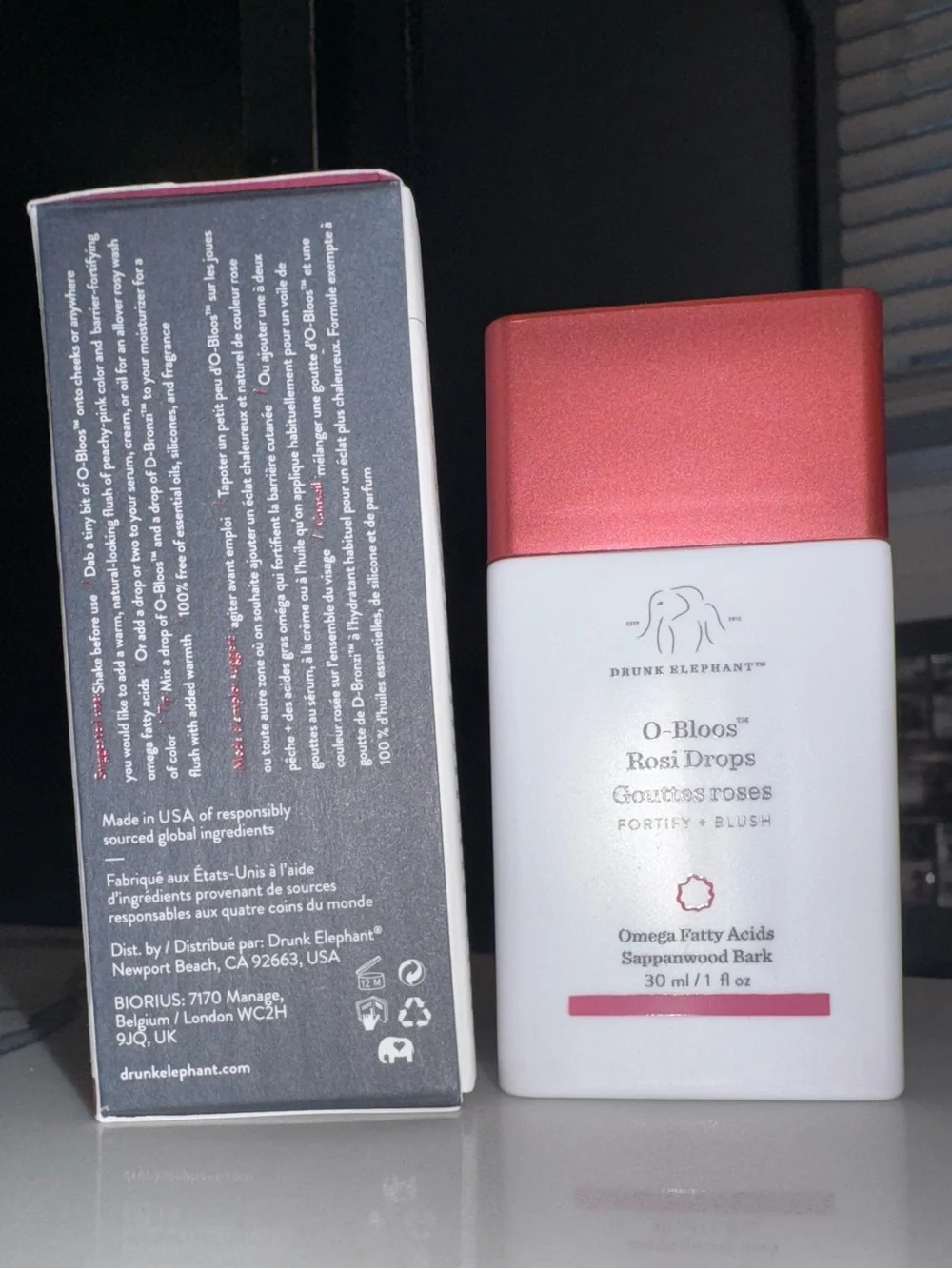 Drunk Elephant O-Bloos™ Rosi Drops – Serum Blush 30 mL / 1 fl oz | NEW & UNUSED